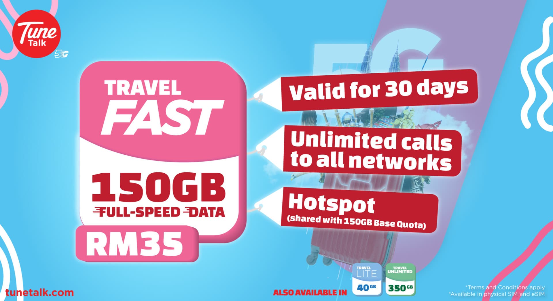 Tarjeta SIM 5G de Malasia (recogida en el Aeropuerto Internacional de Kuala Lumpur, Terminal 2) - imagen 2